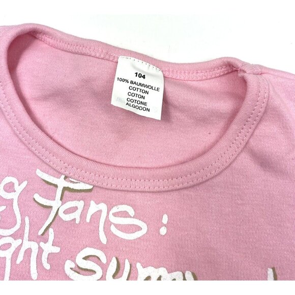 New Girls Size 4T Clothes Lot 3 Summer T-Shirts Blue Pink & 1 Pair of Pants - Picture 2 of 12